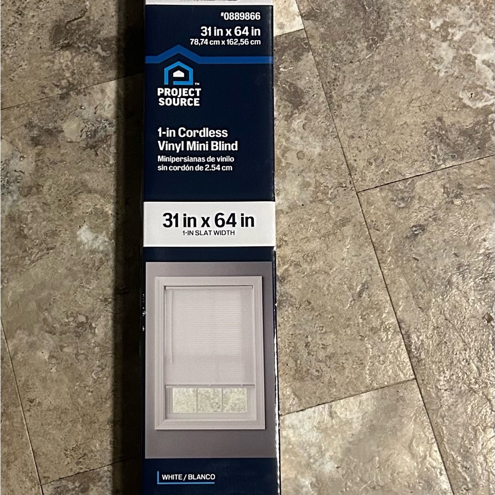 Project Source 1” Cordless Vinyl Mini Blind